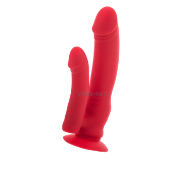 Black &amp; Red Double Dildo 